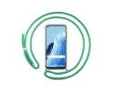 Funda Colgante Transparente para Oppo Reno 8 Lite 5G con Cordon Verde Agua