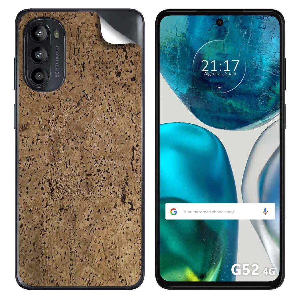 Pegatina Vinilo Autoadhesiva Textura Corcho para Motorola Moto G52 4G