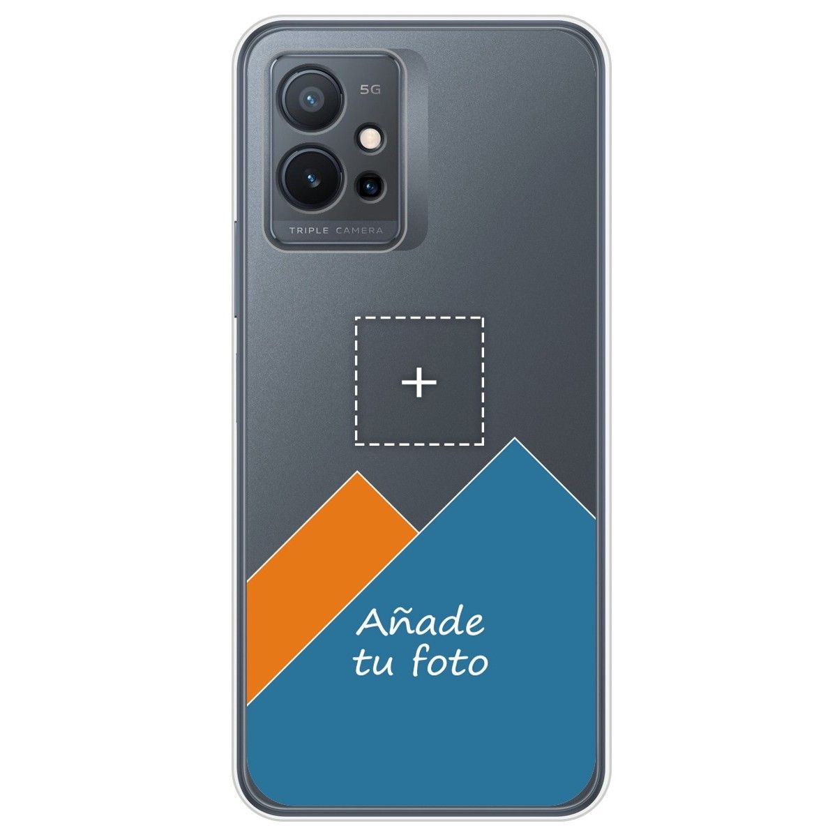 Personaliza tu Funda Doble Pc + Tpu 360 con tu Fotografia para Vivo Y55 5G Dibujo Personalizada
