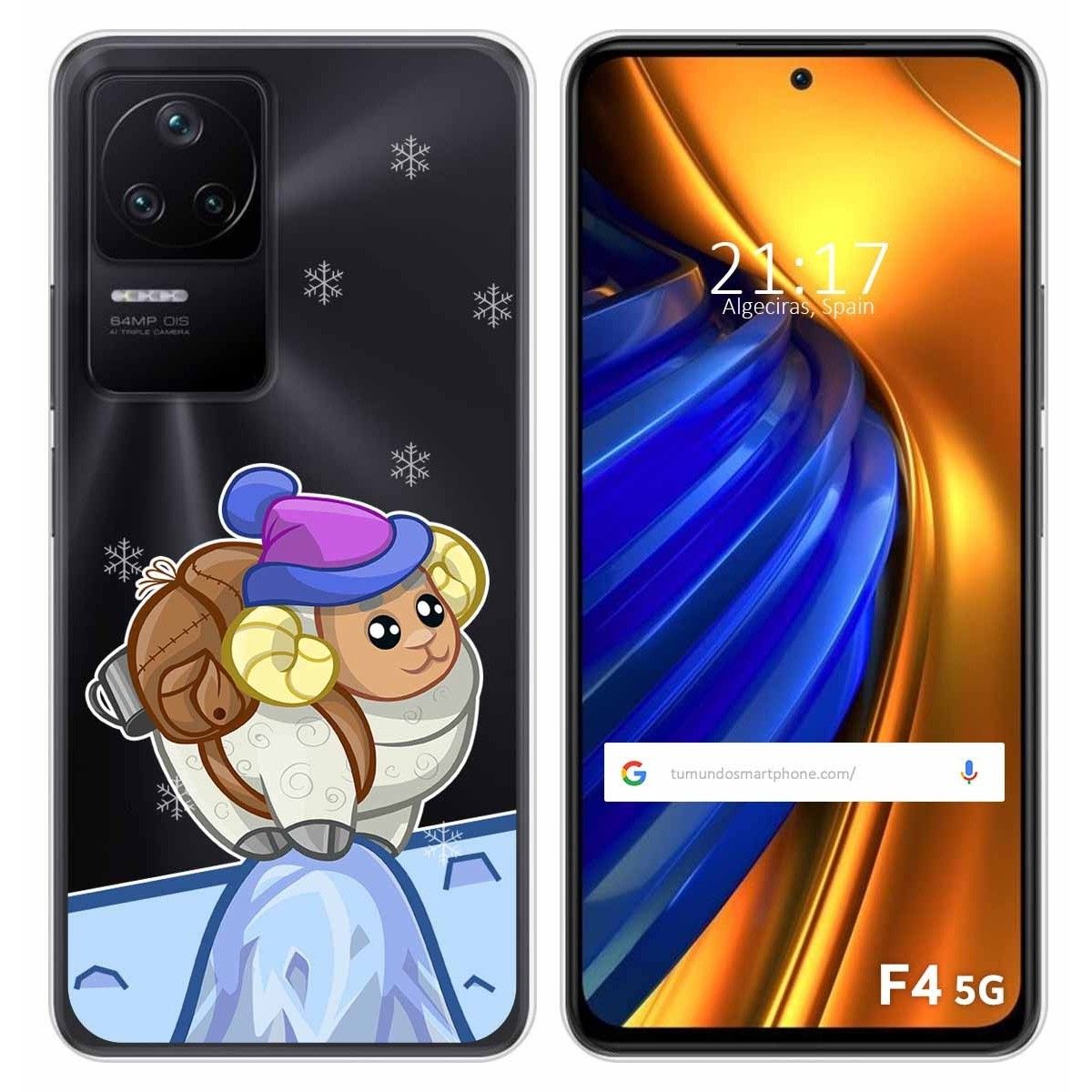 Funda Silicona Transparente para Xiaomi Poco F4 5G diseño Cabra Dibujos