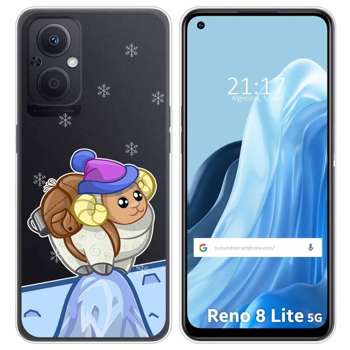 Funda Silicona Transparente para Oppo Reno 8 Lite 5G diseño Cabra Dibujos