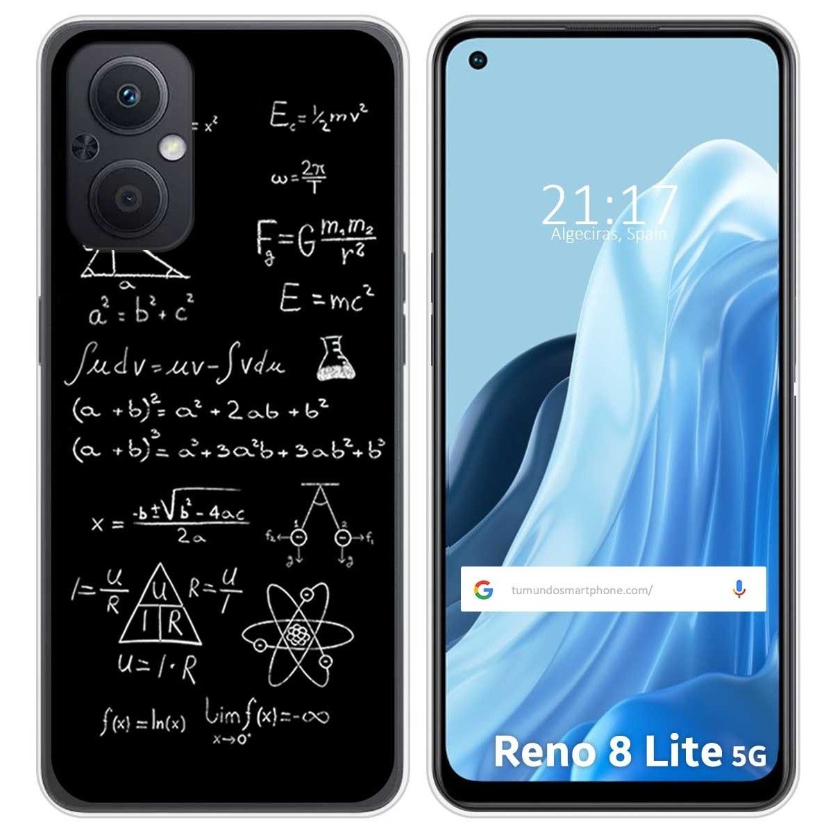 Funda Silicona para Oppo Reno 8 Lite 5G diseño Formulas Dibujos