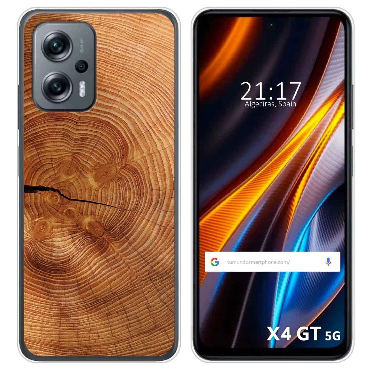 Funda Silicona para Xiaomi Poco X4 GT 5G diseño Madera 04 Dibujos