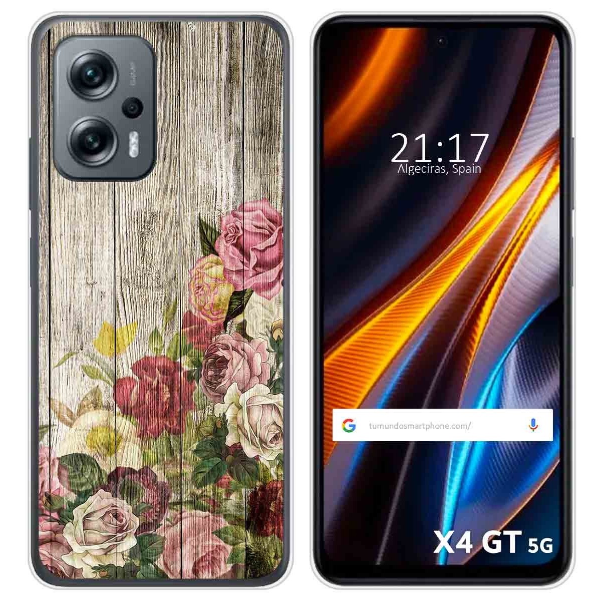 Funda Silicona para Xiaomi Poco X4 GT 5G diseño Madera 08 Dibujos