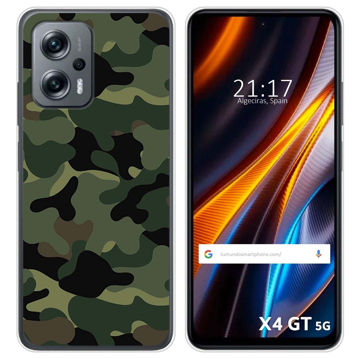 Funda Silicona para Xiaomi Poco X4 GT 5G diseño Camuflaje Dibujos