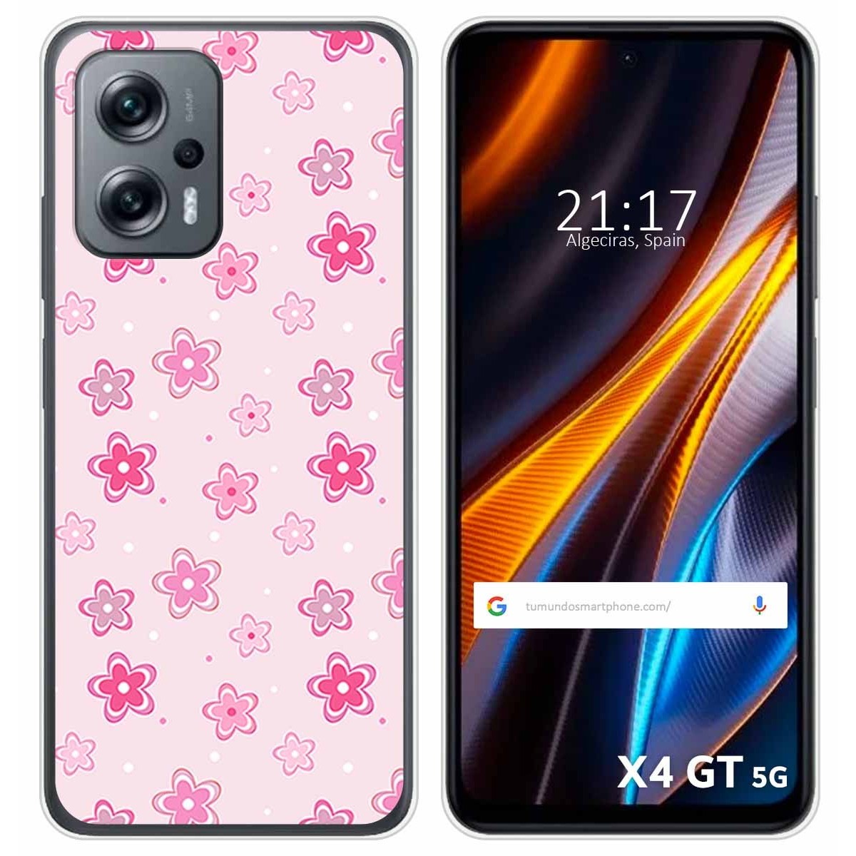 Funda Silicona para Xiaomi Poco X4 GT 5G diseño Flores Dibujos