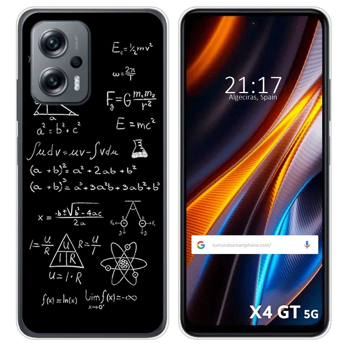 Funda Silicona para Xiaomi Poco X4 GT 5G diseño Formulas Dibujos