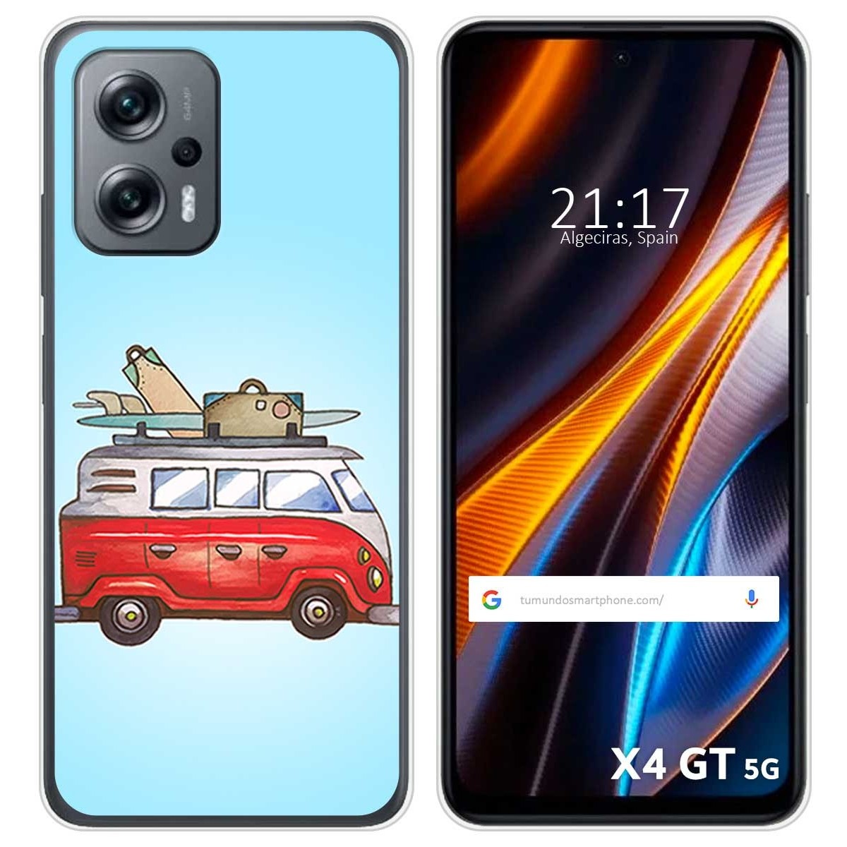 Funda Silicona para Xiaomi Poco X4 GT 5G diseño Furgoneta Dibujos