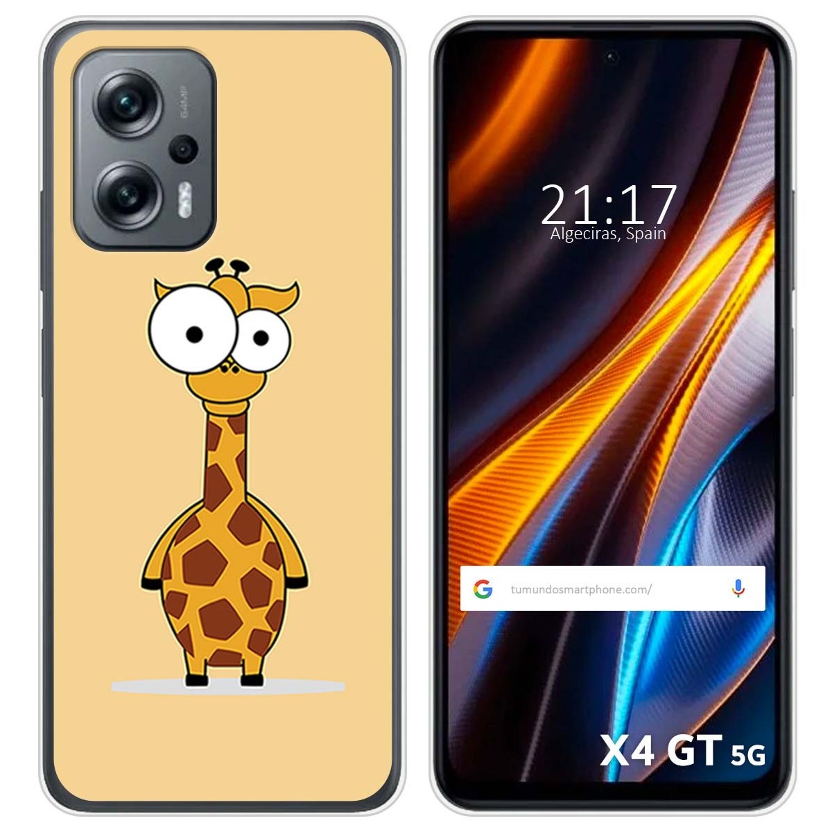 Funda Silicona para Xiaomi Poco X4 GT 5G diseño Jirafa Dibujos