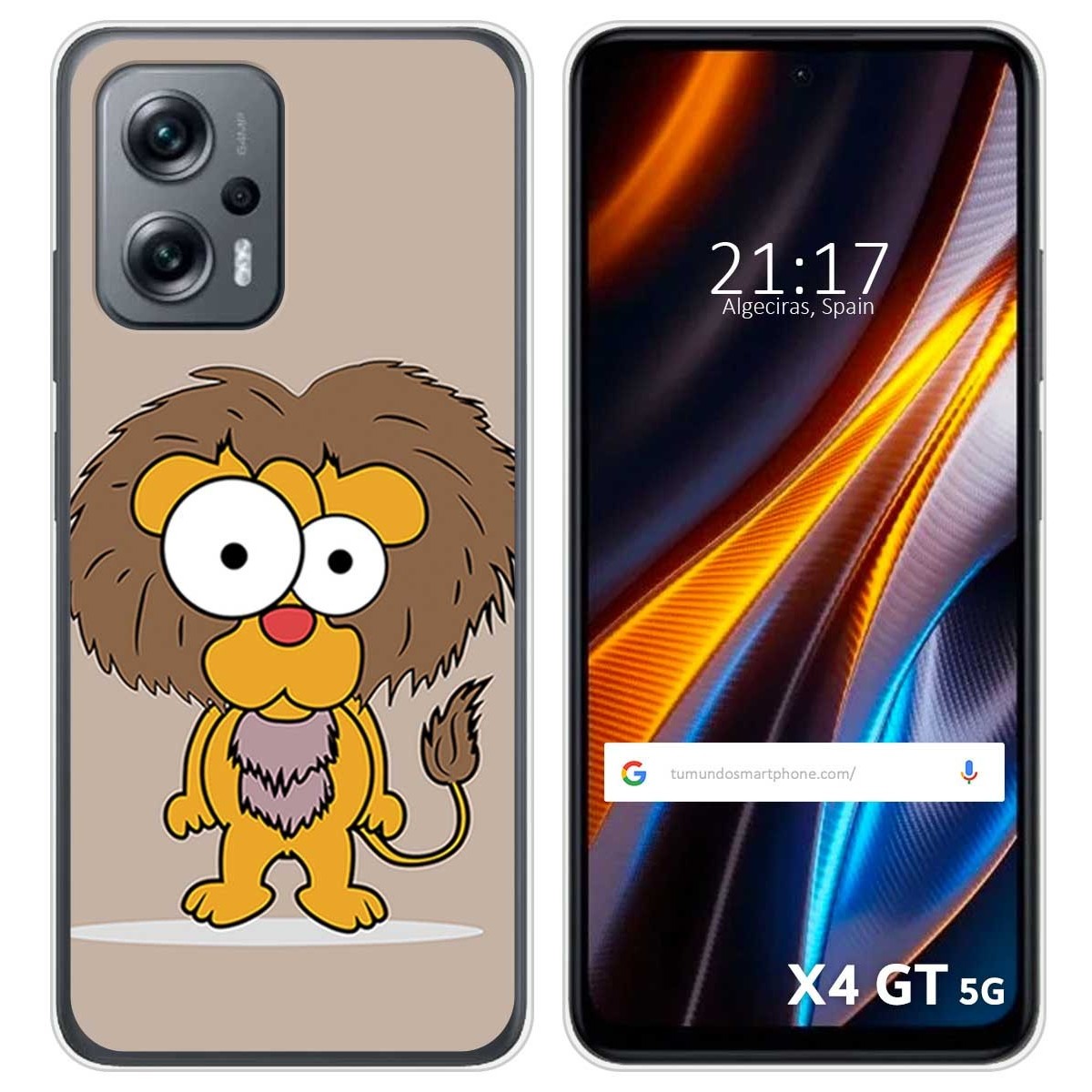 Funda Silicona para Xiaomi Poco X4 GT 5G diseño Leon Dibujos