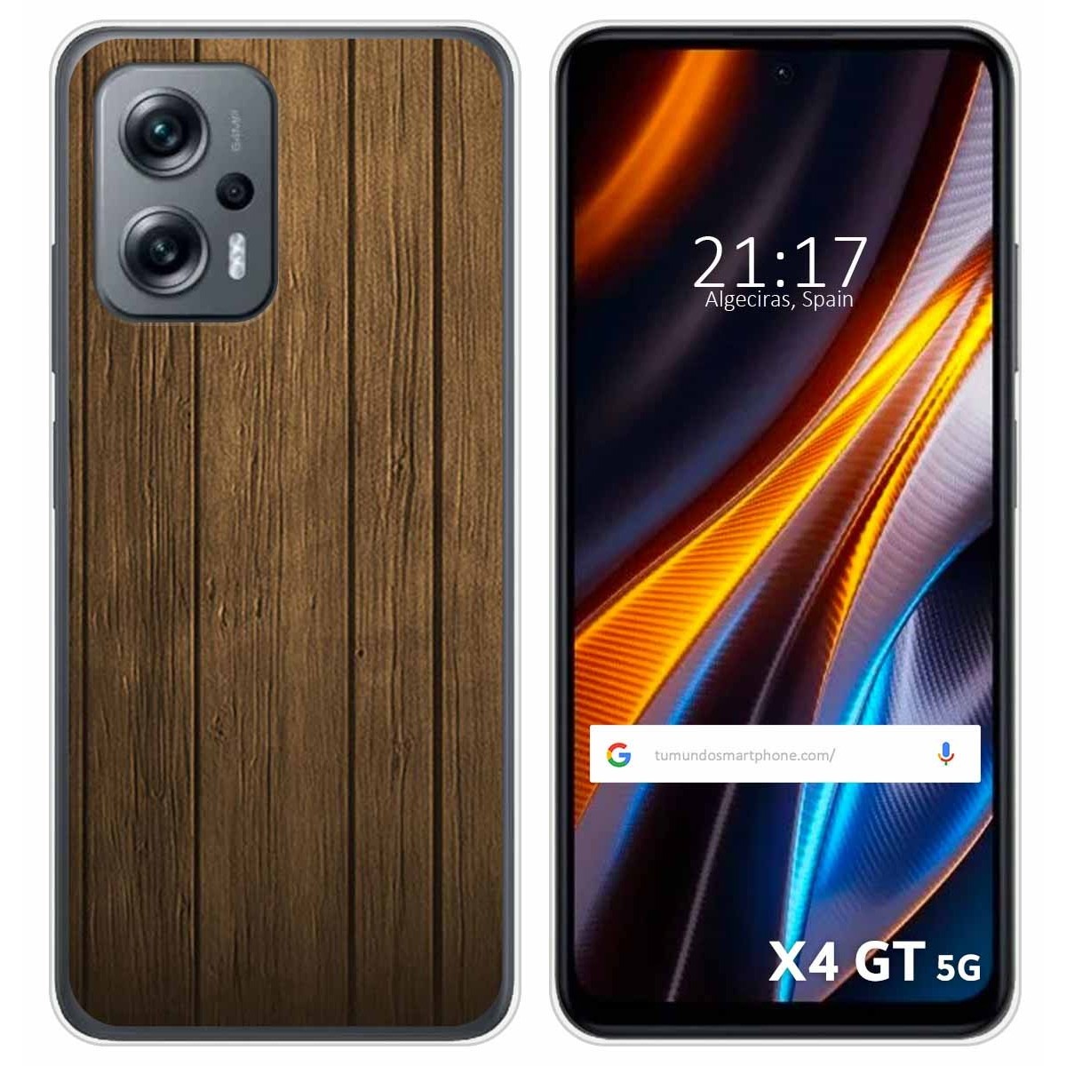 Funda Silicona para Xiaomi Poco X4 GT 5G diseño Madera Dibujos