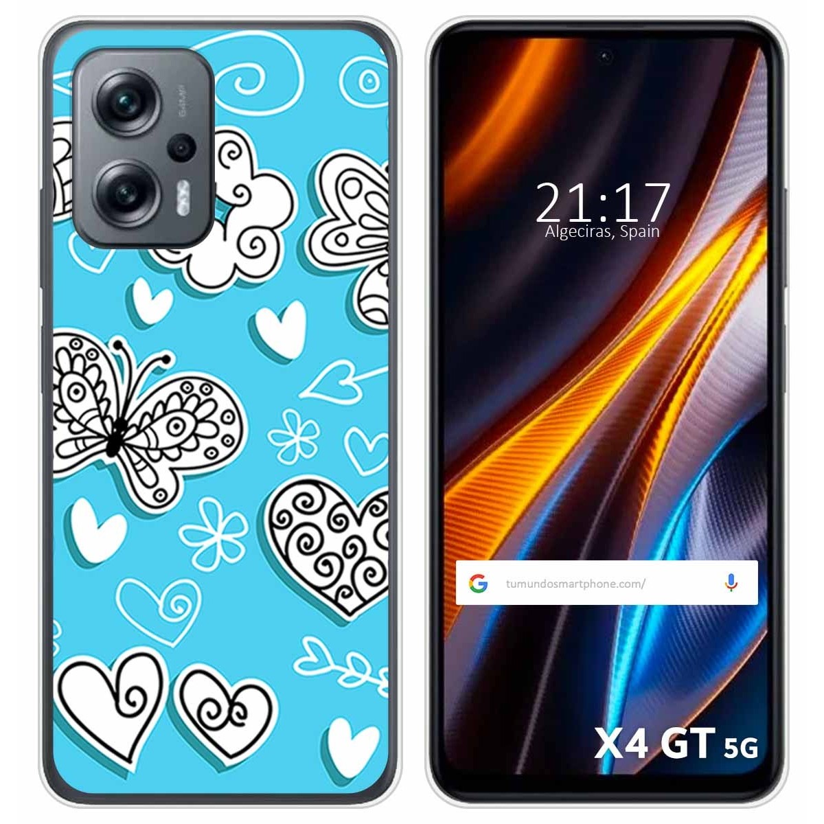 Funda Silicona para Xiaomi Poco X4 GT 5G diseño Mariposas Dibujos