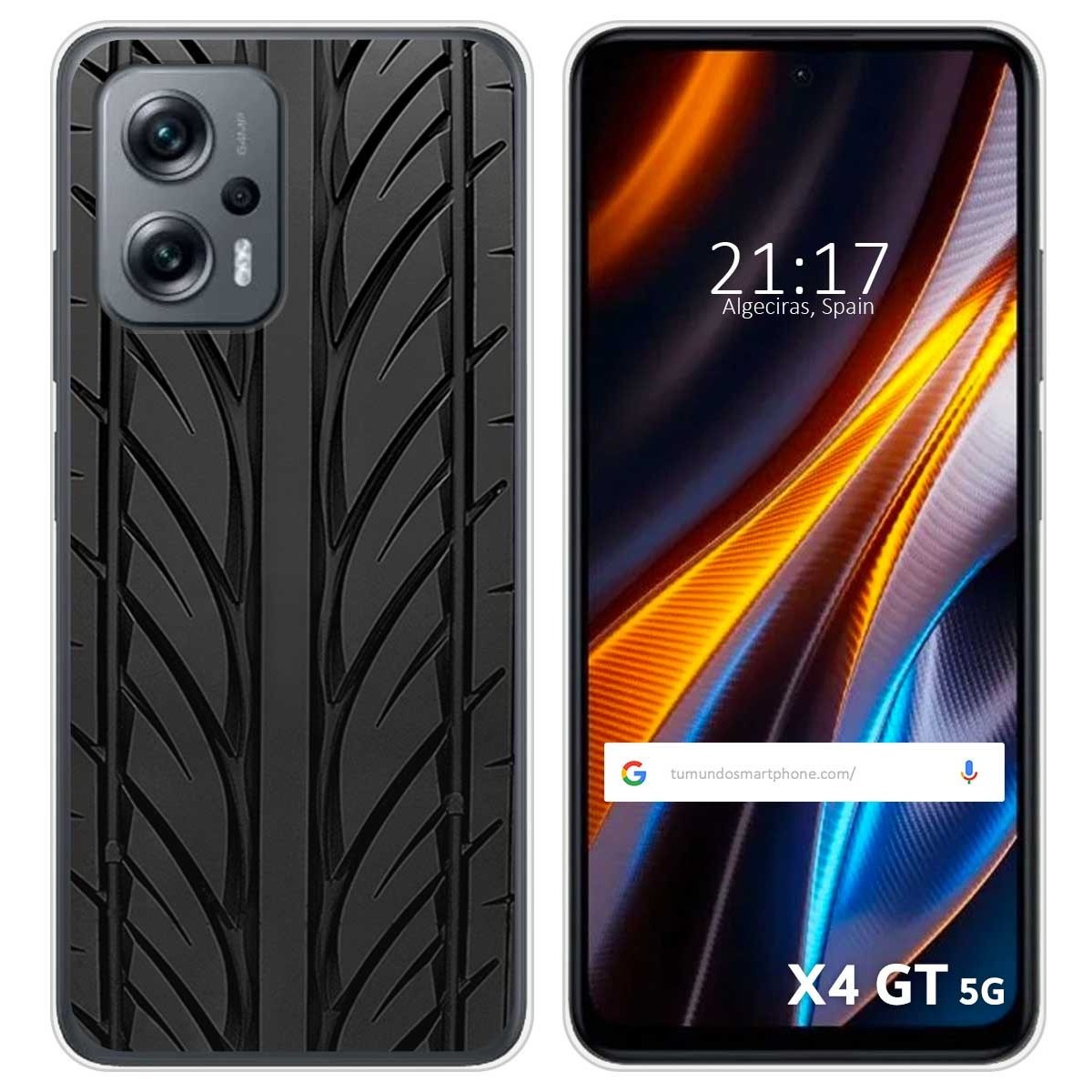 Funda Silicona para Xiaomi Poco X4 GT 5G diseño Neumatico Dibujos