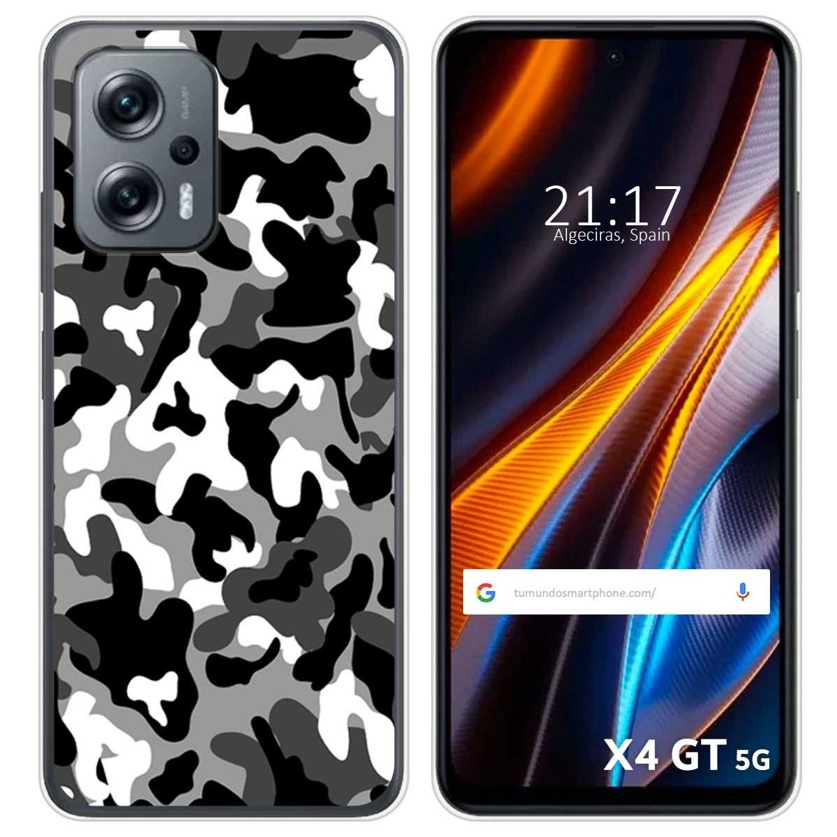 Funda Silicona para Xiaomi Poco X4 GT 5G diseño Snow Camuflaje Dibujos