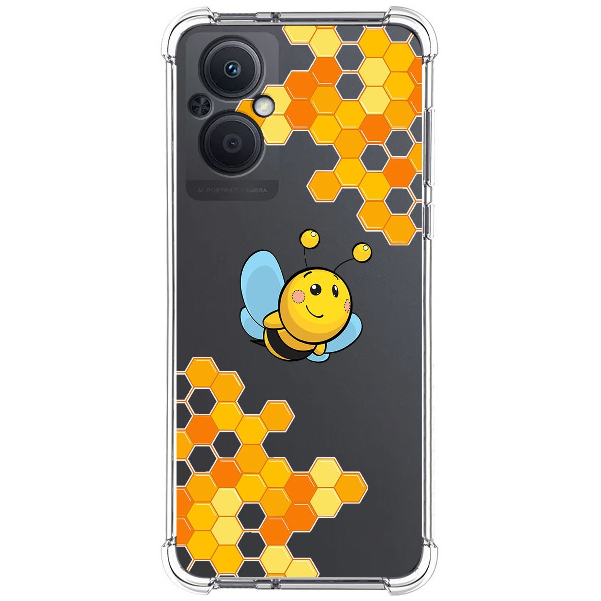 Funda Silicona Antigolpes para Oppo Reno 8 Lite 5G diseño Abeja Dibujos