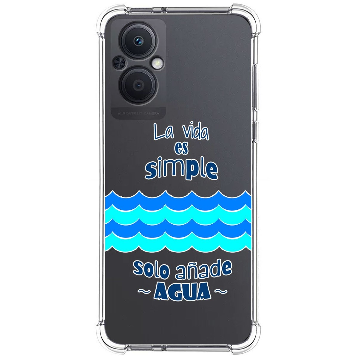 Funda Silicona Antigolpes para Oppo Reno 8 Lite 5G diseño Agua Dibujos
