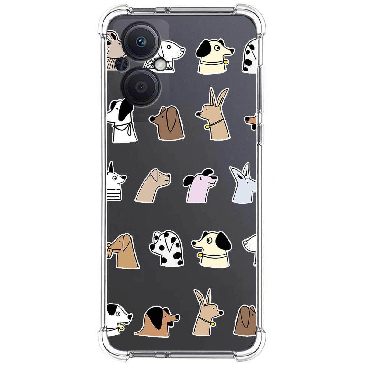 Funda Silicona Antigolpes para Oppo Reno 8 Lite 5G diseño Perros Dibujos
