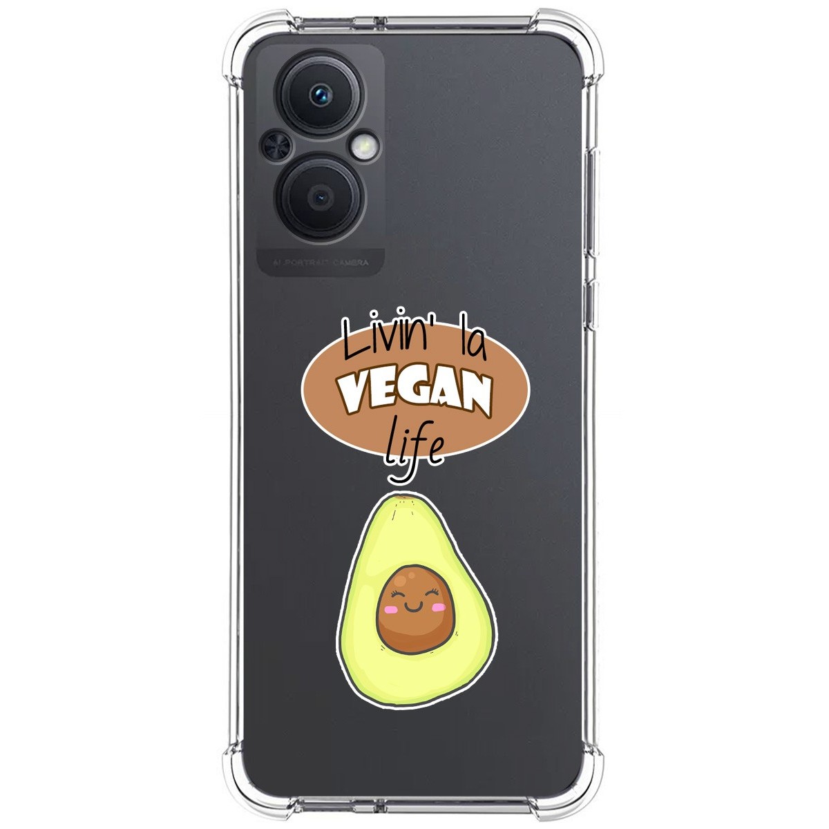 Funda Silicona Antigolpes para Oppo Reno 8 Lite 5G diseño Vegan Life Dibujos