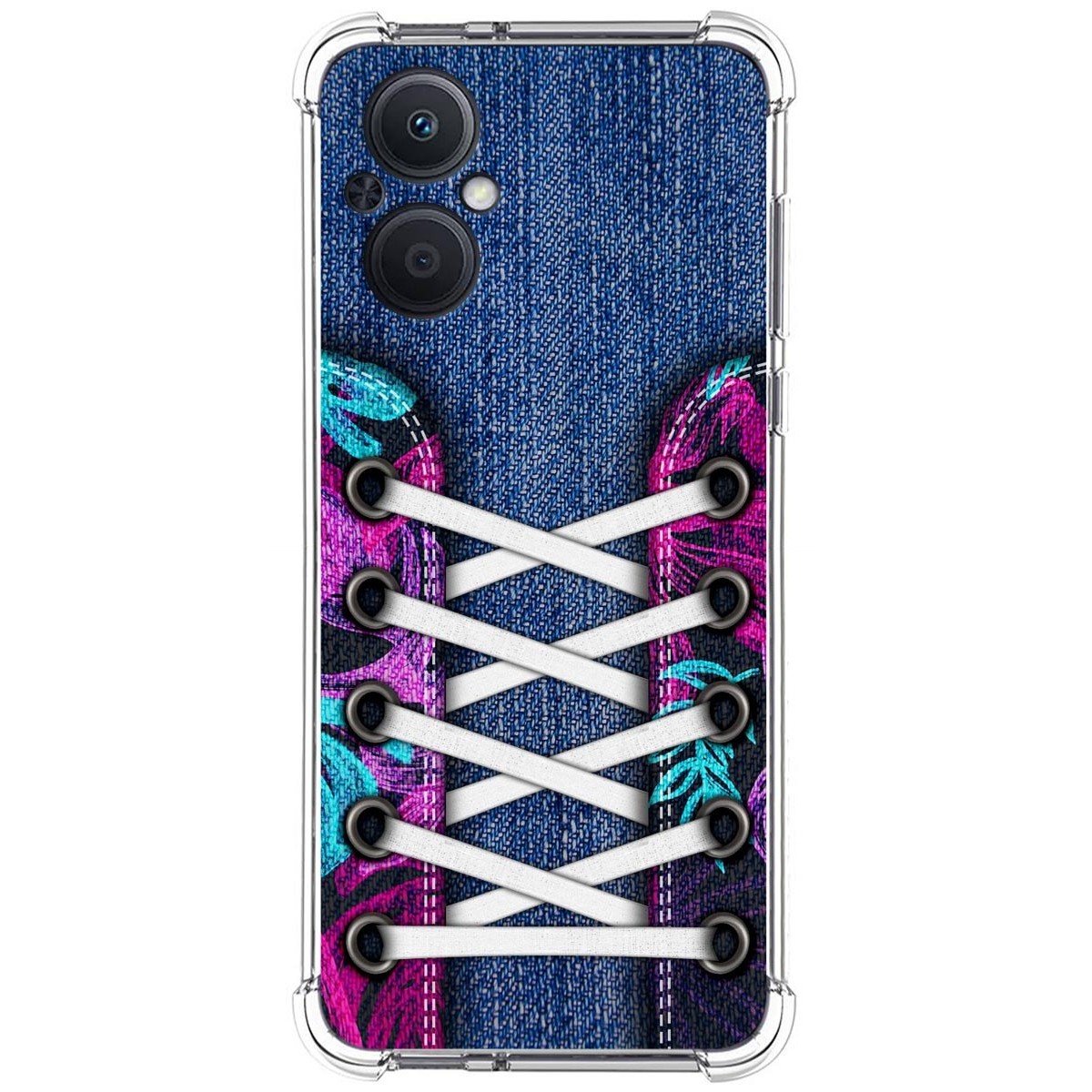 Funda Silicona Antigolpes para Oppo Reno 8 Lite 5G diseño Zapatillas 06 Dibujos
