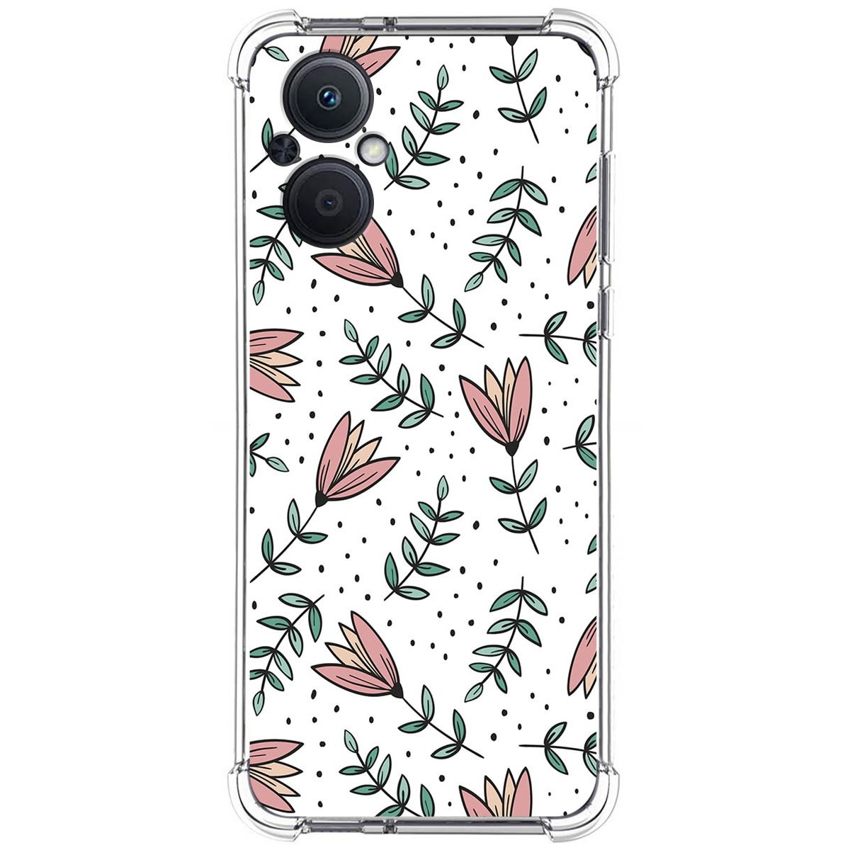 Funda Silicona Antigolpes para Oppo Reno 8 Lite 5G diseño Flores 01 Dibujos