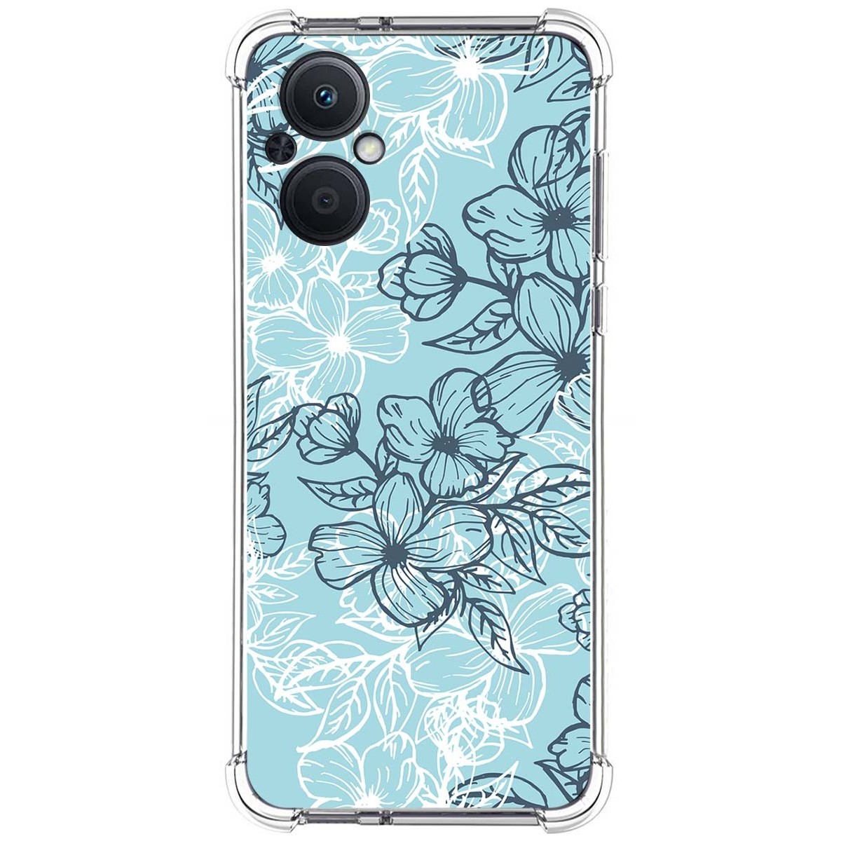 Funda Silicona Antigolpes para Oppo Reno 8 Lite 5G diseño Flores 03 Dibujos