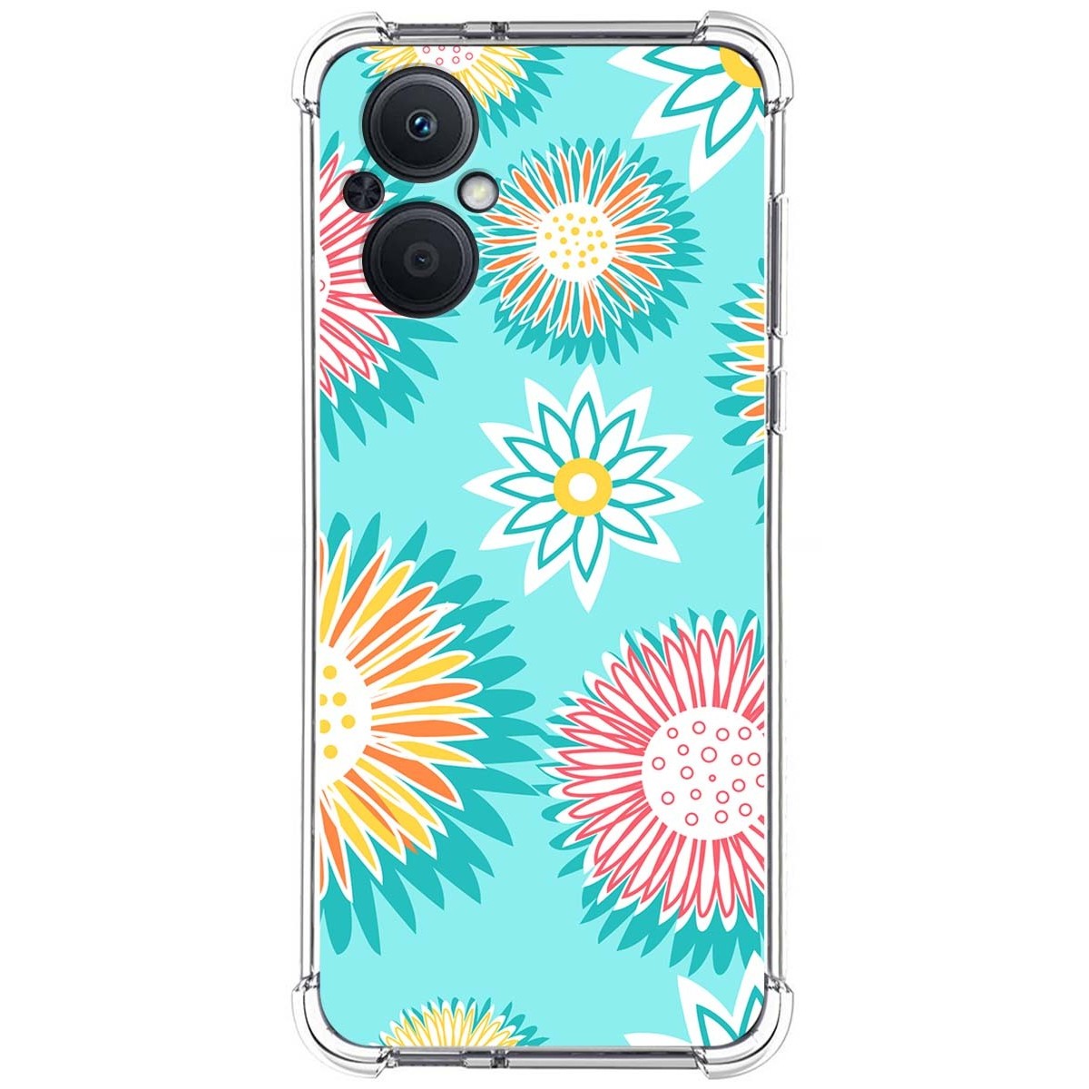 Funda Silicona Antigolpes para Oppo Reno 8 Lite 5G diseño Flores 05 Dibujos