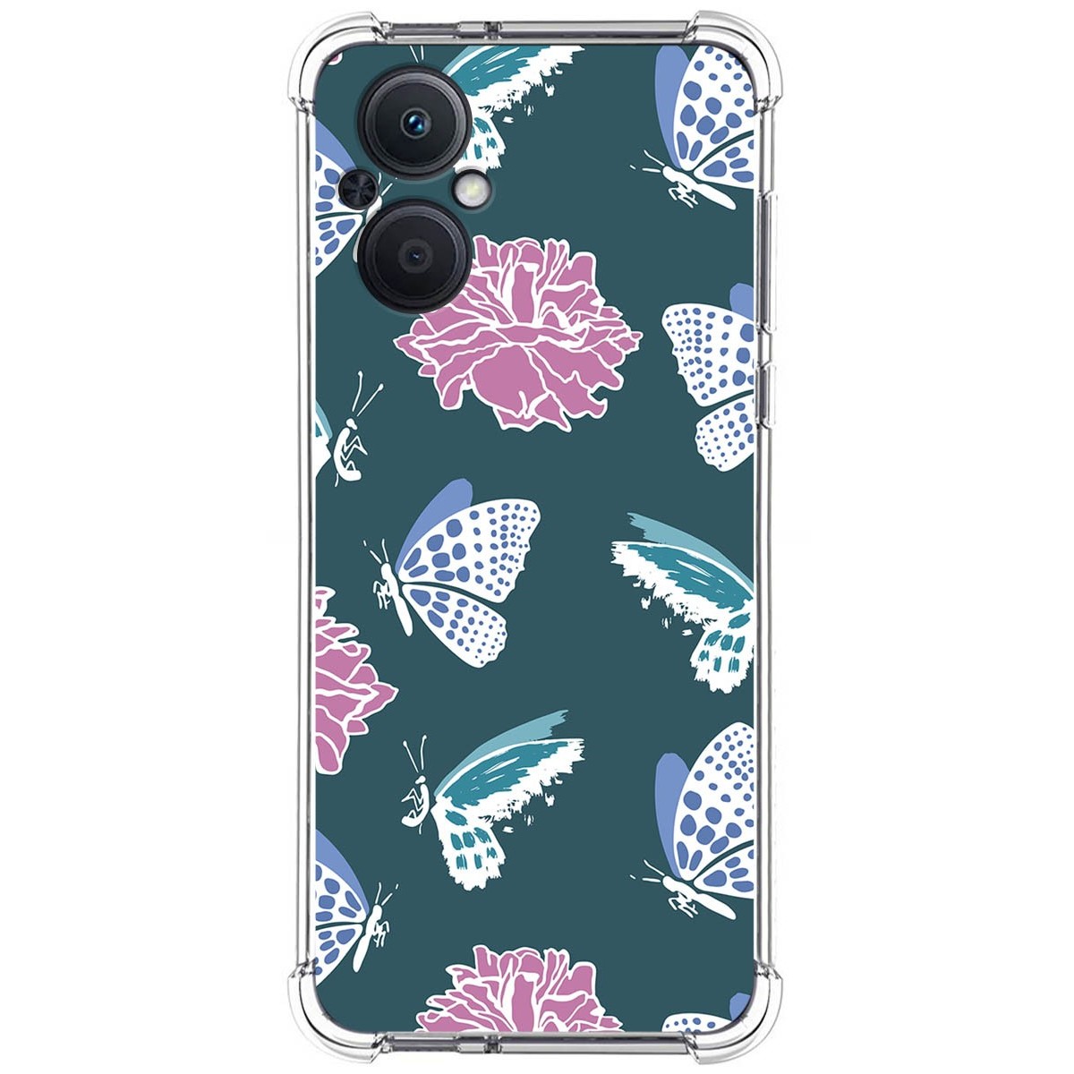 Funda Silicona Antigolpes para Oppo Reno 8 Lite 5G diseño Flores 10 Dibujos