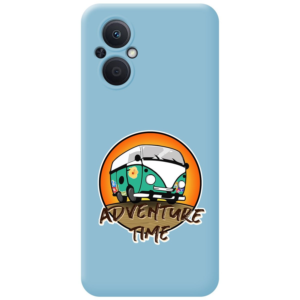 Funda Silicona Líquida Azul para Oppo Reno 8 Lite 5G diseño Adventure Time Dibujos