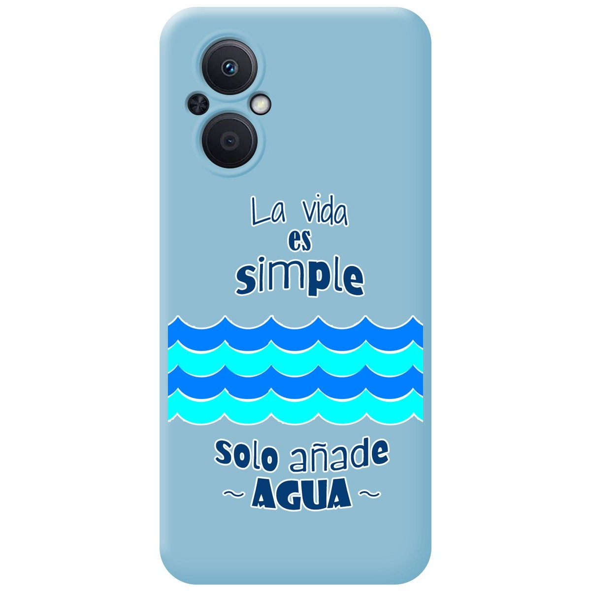 Funda Silicona Líquida Azul para Oppo Reno 8 Lite 5G diseño Agua Dibujos