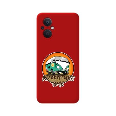 Funda Silicona Líquida Roja para Oppo Reno 8 Lite 5G diseño Adventure Time Dibujos