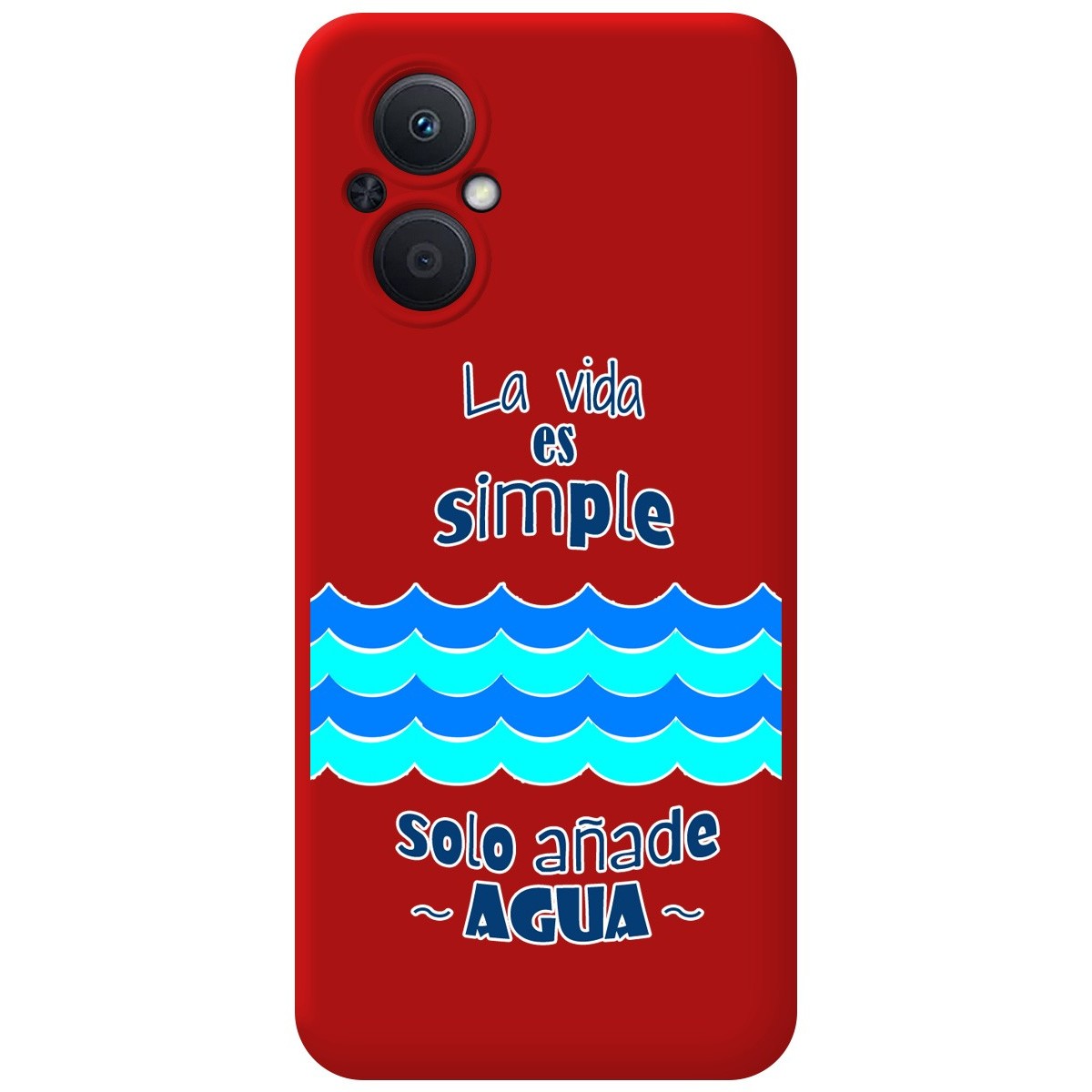 Funda Silicona Líquida Roja para Oppo Reno 8 Lite 5G diseño Agua Dibujos