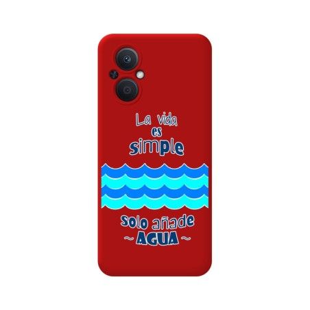 Funda Silicona Líquida Roja para Oppo Reno 8 Lite 5G diseño Agua Dibujos