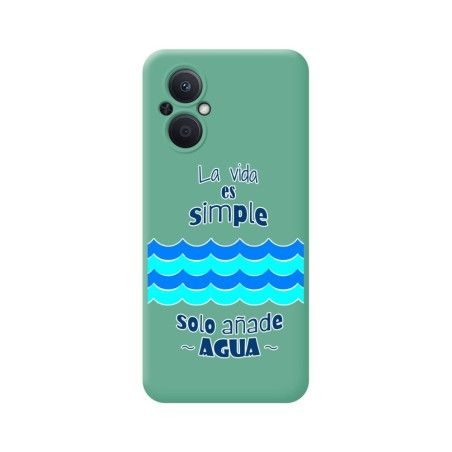 Funda Silicona Líquida Verde para Oppo Reno 8 Lite 5G diseño Agua Dibujos