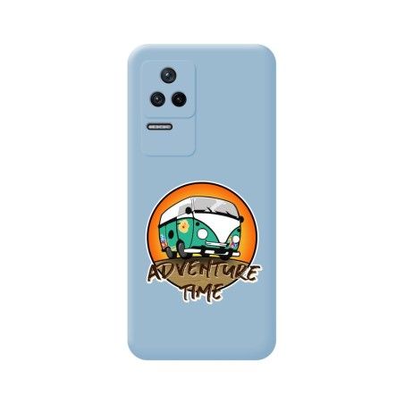 Funda Silicona Líquida Azul para Xiaomi Poco F4 5G diseño Adventure Time Dibujos