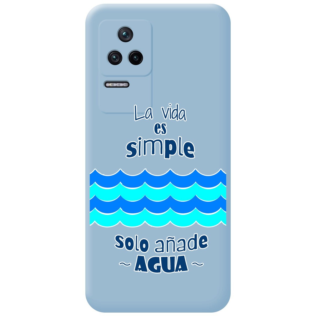 Funda Silicona Líquida Azul para Xiaomi Poco F4 5G diseño Agua Dibujos