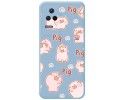 Funda Silicona Líquida Azul para Xiaomi Poco F4 5G diseño Cerdos Dibujos