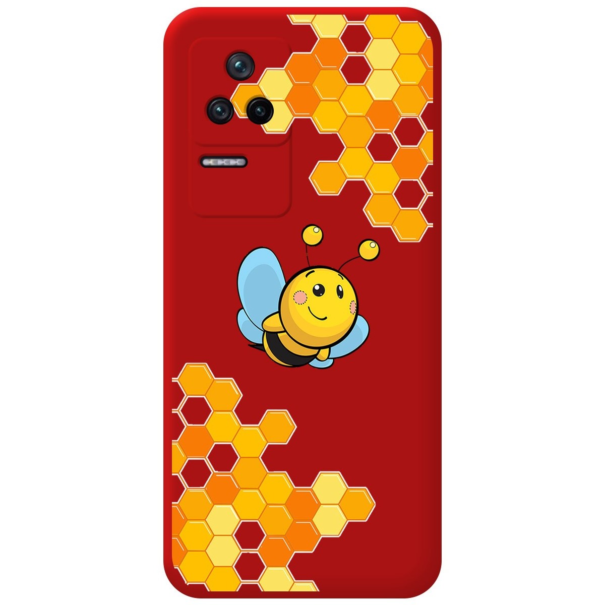 Funda Silicona Líquida Roja para Xiaomi Poco F4 5G diseño Abeja Dibujos