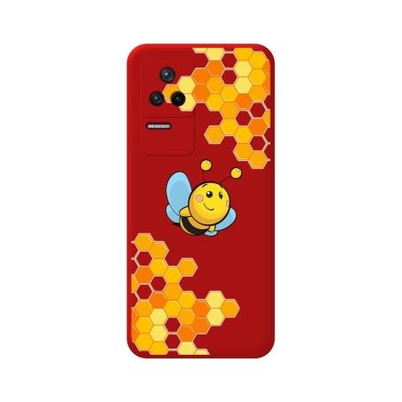 Funda Silicona Líquida Roja para Xiaomi Poco F4 5G diseño Abeja Dibujos