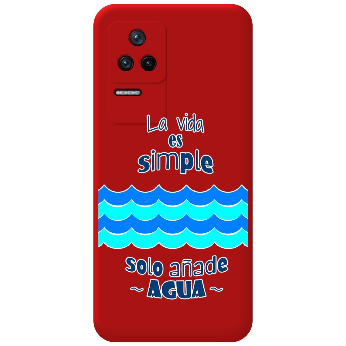 Funda Silicona Líquida Roja para Xiaomi Poco F4 5G diseño Agua Dibujos