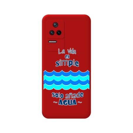 Funda Silicona Líquida Roja para Xiaomi Poco F4 5G diseño Agua Dibujos