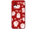 Funda Silicona Líquida Roja para Xiaomi Poco F4 5G diseño Cerdos Dibujos