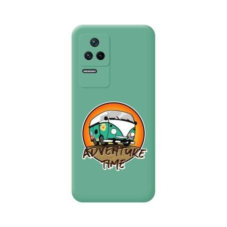 Funda Silicona Líquida Verde para Xiaomi Poco F4 5G diseño Adventure Time Dibujos