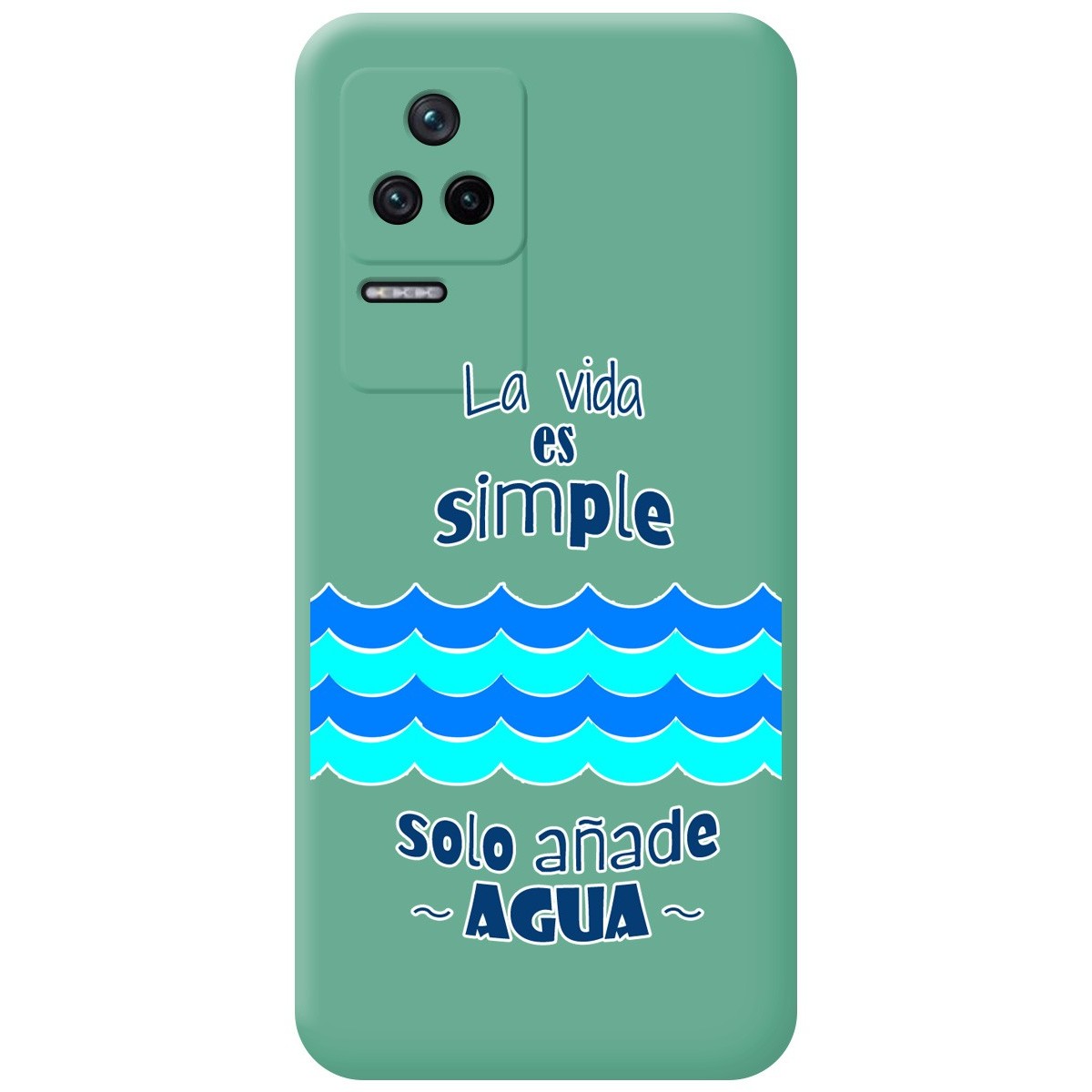 Funda Silicona Líquida Verde para Xiaomi Poco F4 5G diseño Agua Dibujos