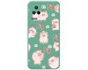 Funda Silicona Líquida Verde para Xiaomi Poco F4 5G diseño Cerdos Dibujos