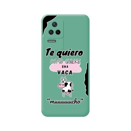 Funda Silicona Líquida Verde para Xiaomi Poco F4 5G diseño Vaca Dibujos