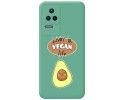 Funda Silicona Líquida Verde para Xiaomi Poco F4 5G diseño Vegan Life Dibujos