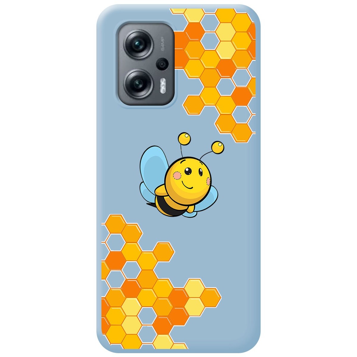 Funda Silicona Líquida Azul para Xiaomi Poco X4 GT 5G diseño Abeja Dibujos