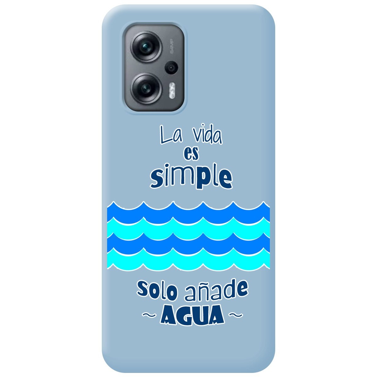 Funda Silicona Líquida Azul para Xiaomi Poco X4 GT 5G diseño Agua Dibujos