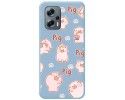 Funda Silicona Líquida Azul para Xiaomi Poco X4 GT 5G diseño Cerdos Dibujos