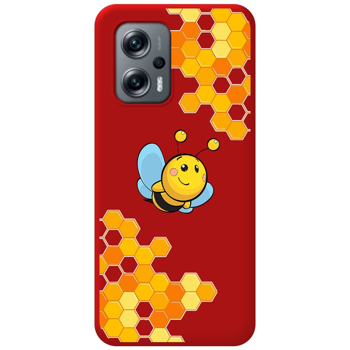 Funda Silicona Líquida Roja para Xiaomi Poco X4 GT 5G diseño Abeja Dibujos